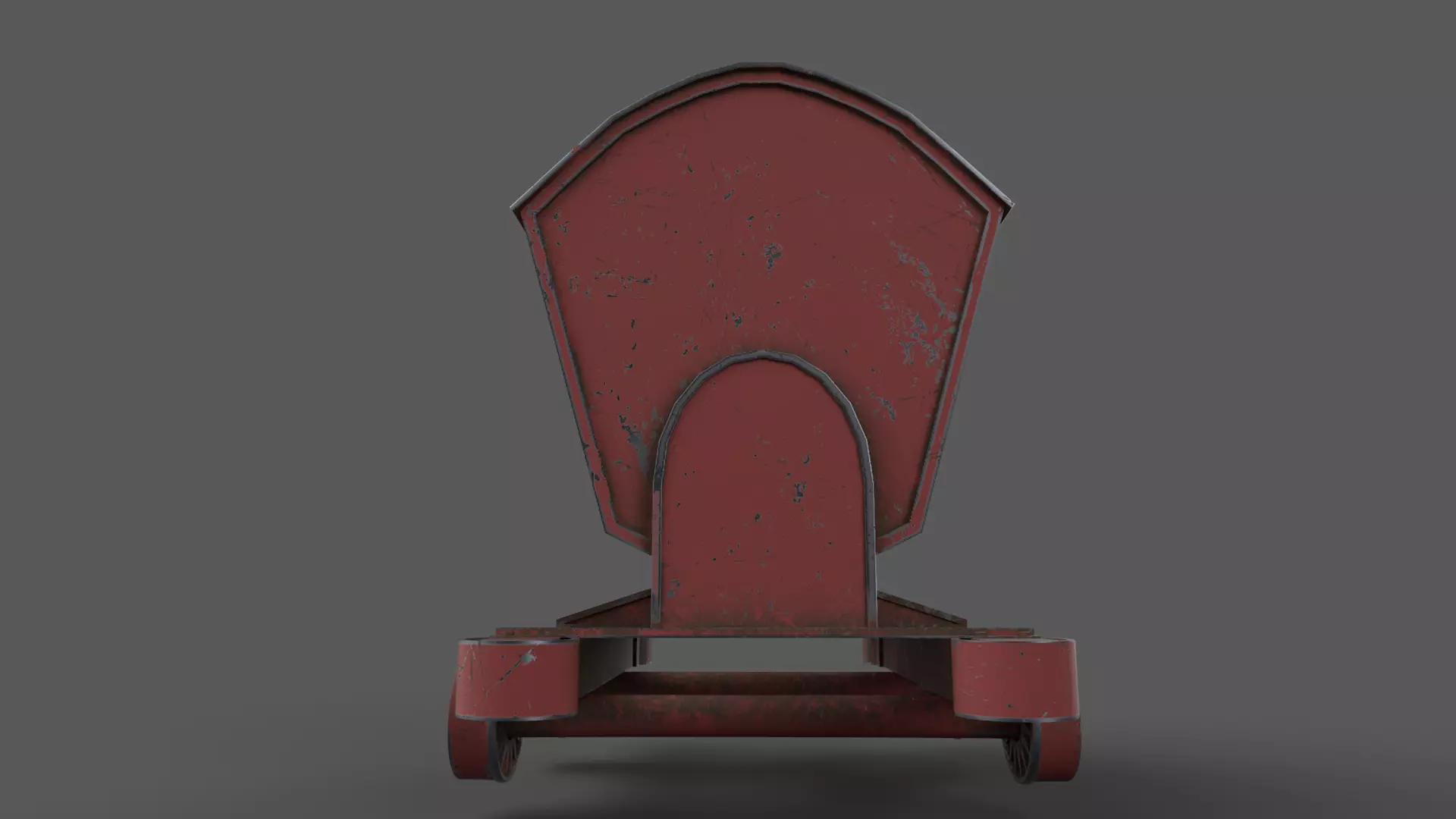 Mine Wagon Low-poly 3D model_1