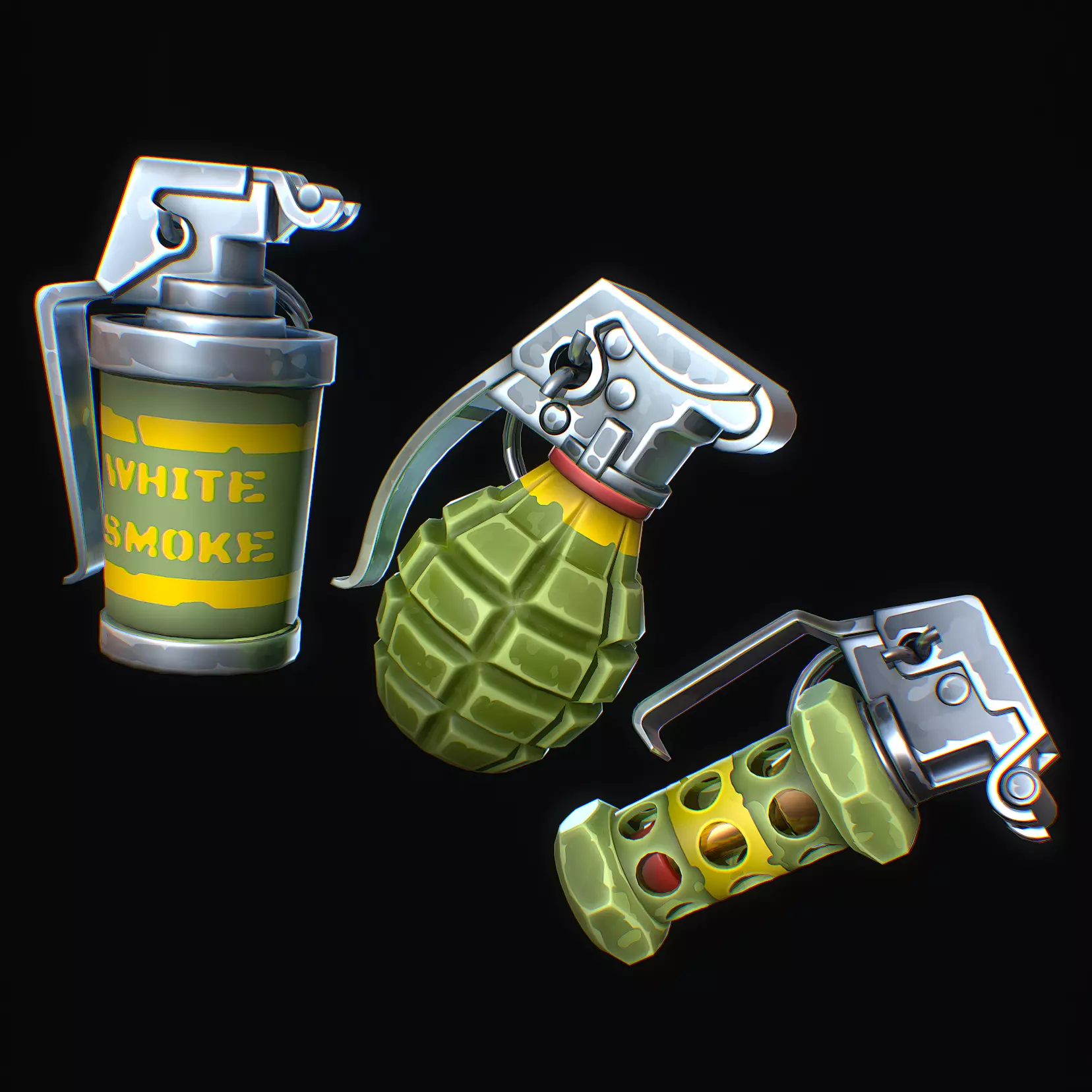 Collection of Stylized Grenades _0