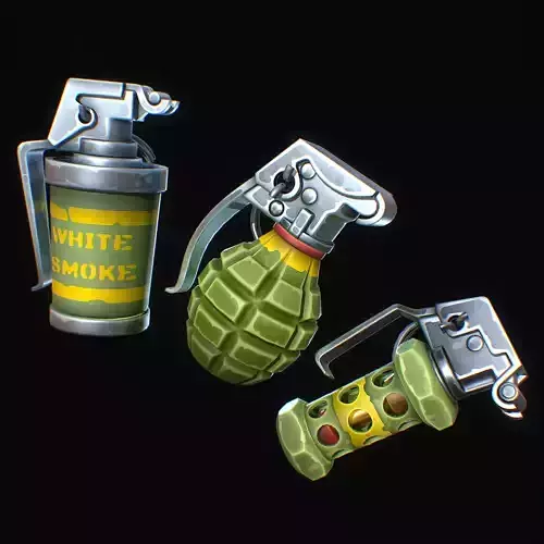 Collection of Stylized Grenades 