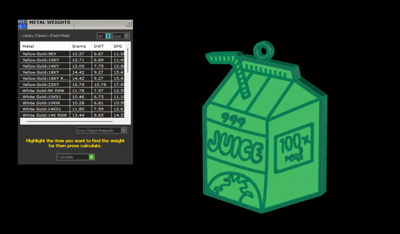 Pendant Juice 3D print model_9