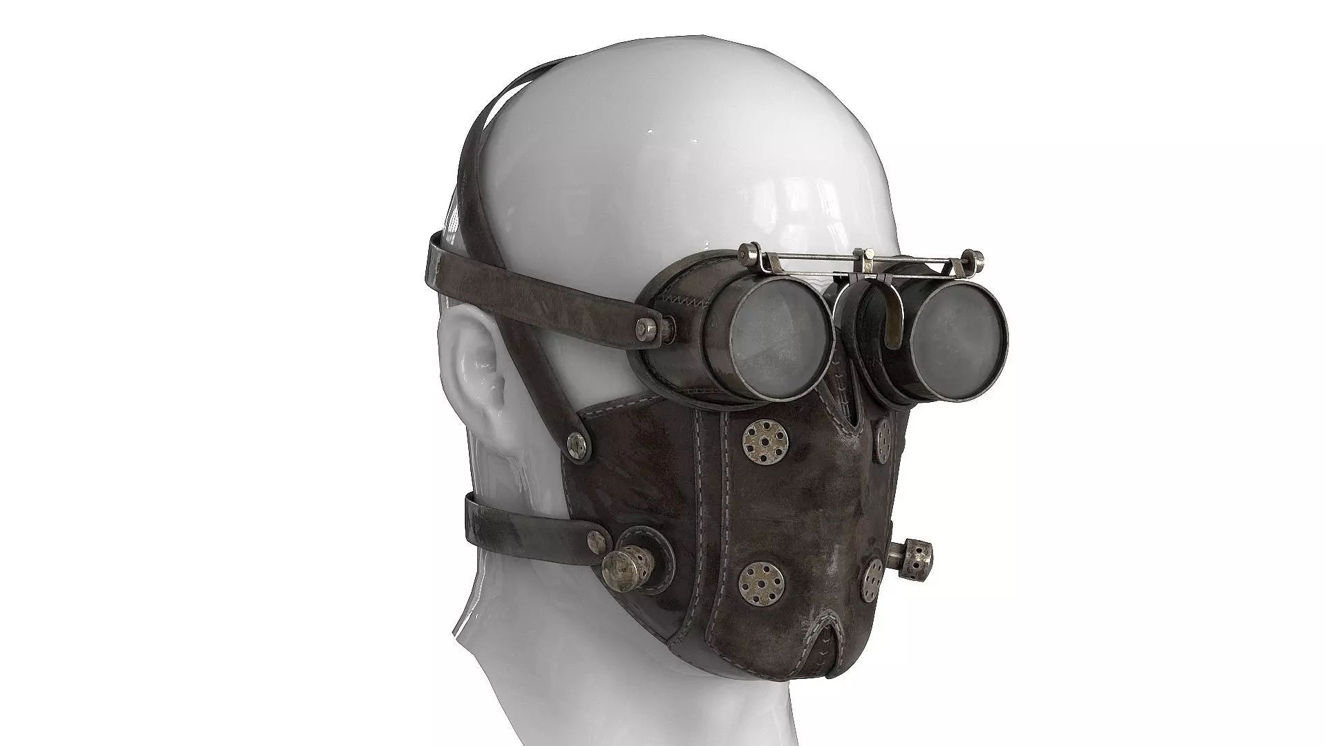 Postapocaliptico Mask v2 Low-poly 3D model_0