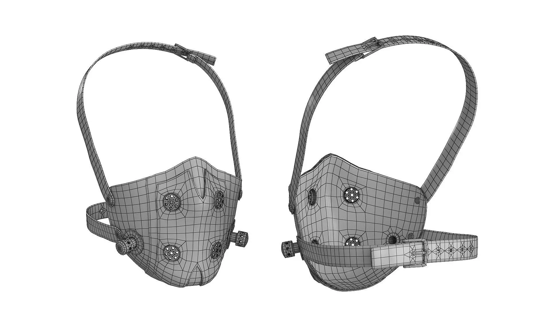 Postapocaliptico Mask v2 Low-poly 3D model_15