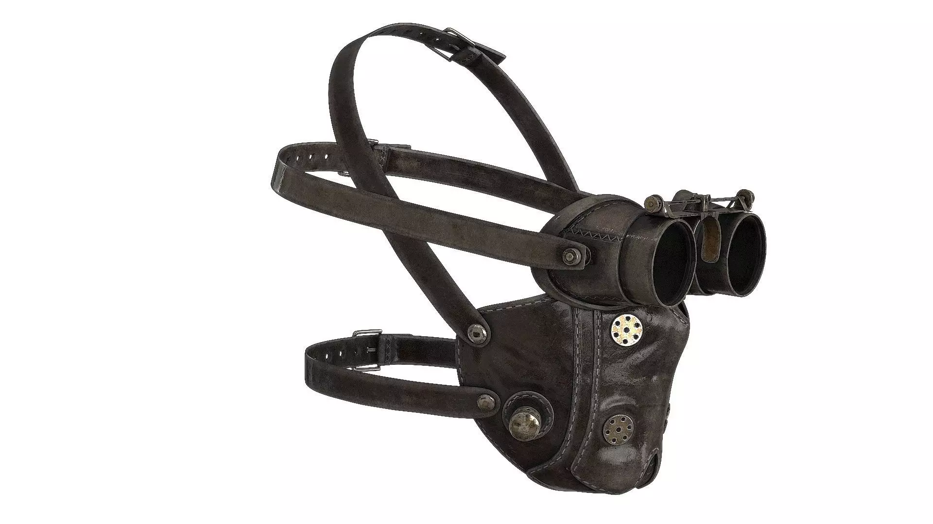 Postapocaliptico Mask v2 Low-poly 3D model_7