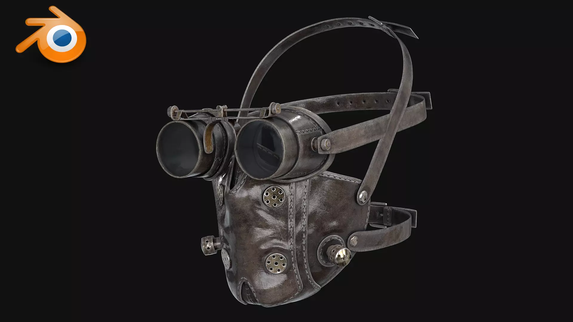 Postapocaliptico Mask v2 Low-poly 3D model_6