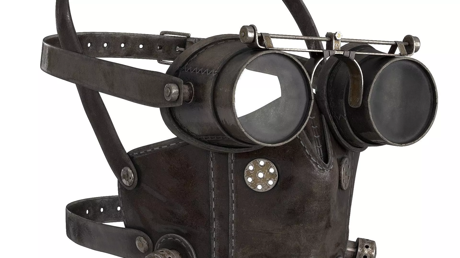 Postapocaliptico Mask v2 Low-poly 3D model_3