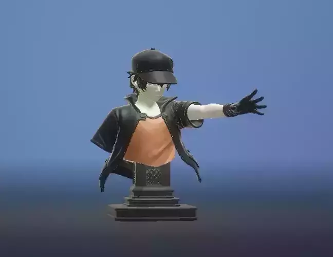 anime bust 3d  printable model 
