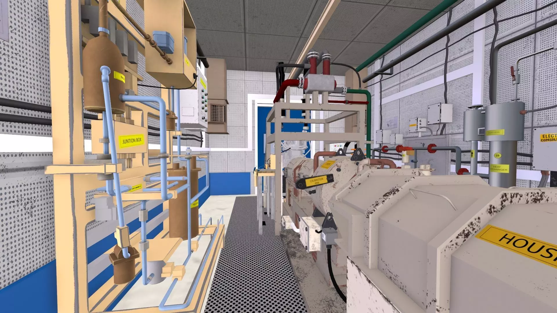 Engine Warehouse Low-poly 3D model_3