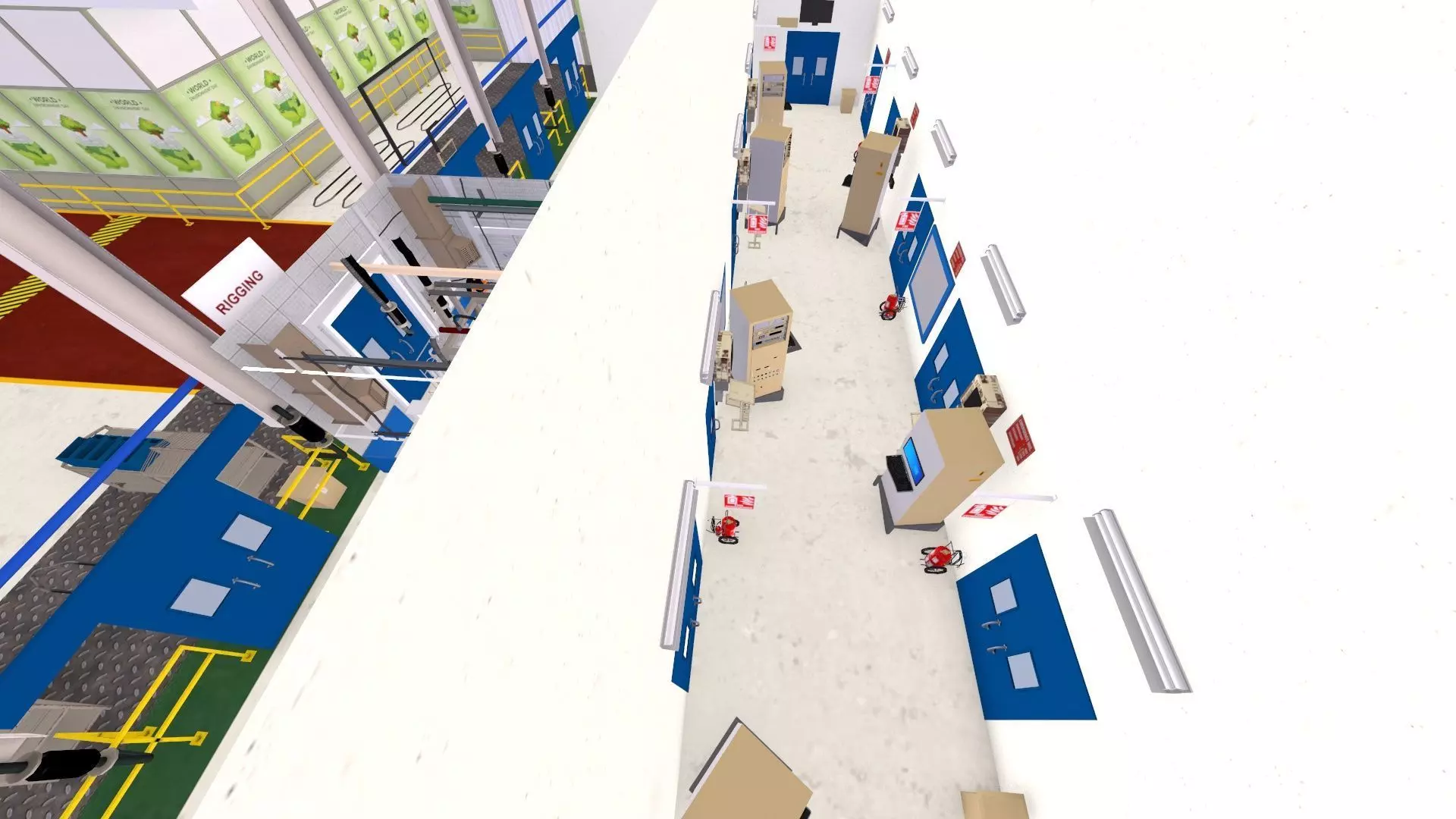 Engine Warehouse Low-poly 3D model_12