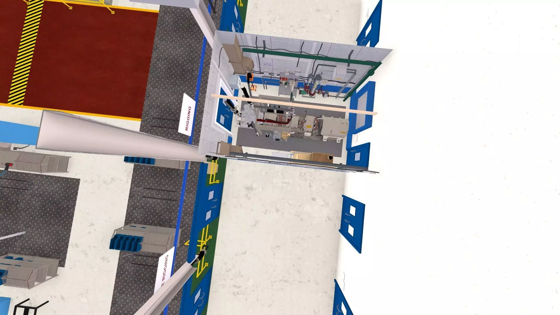 Engine Warehouse Low-poly 3D model_13