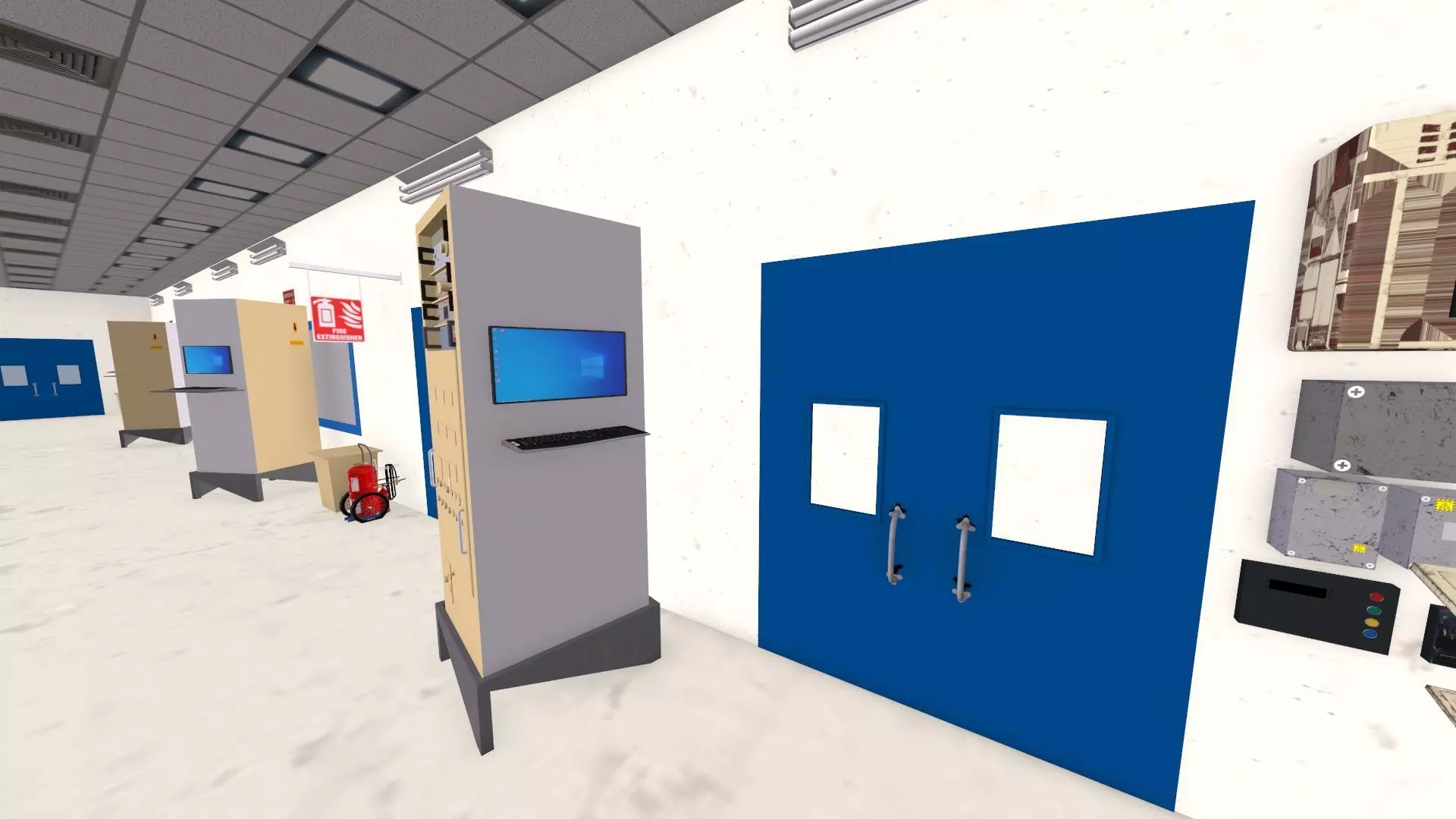 Engine Warehouse Low-poly 3D model_17