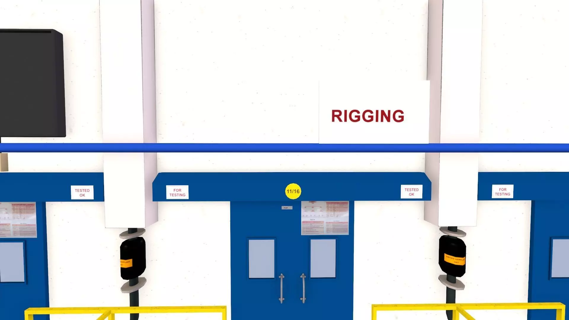 Engine Warehouse Low-poly 3D model_19