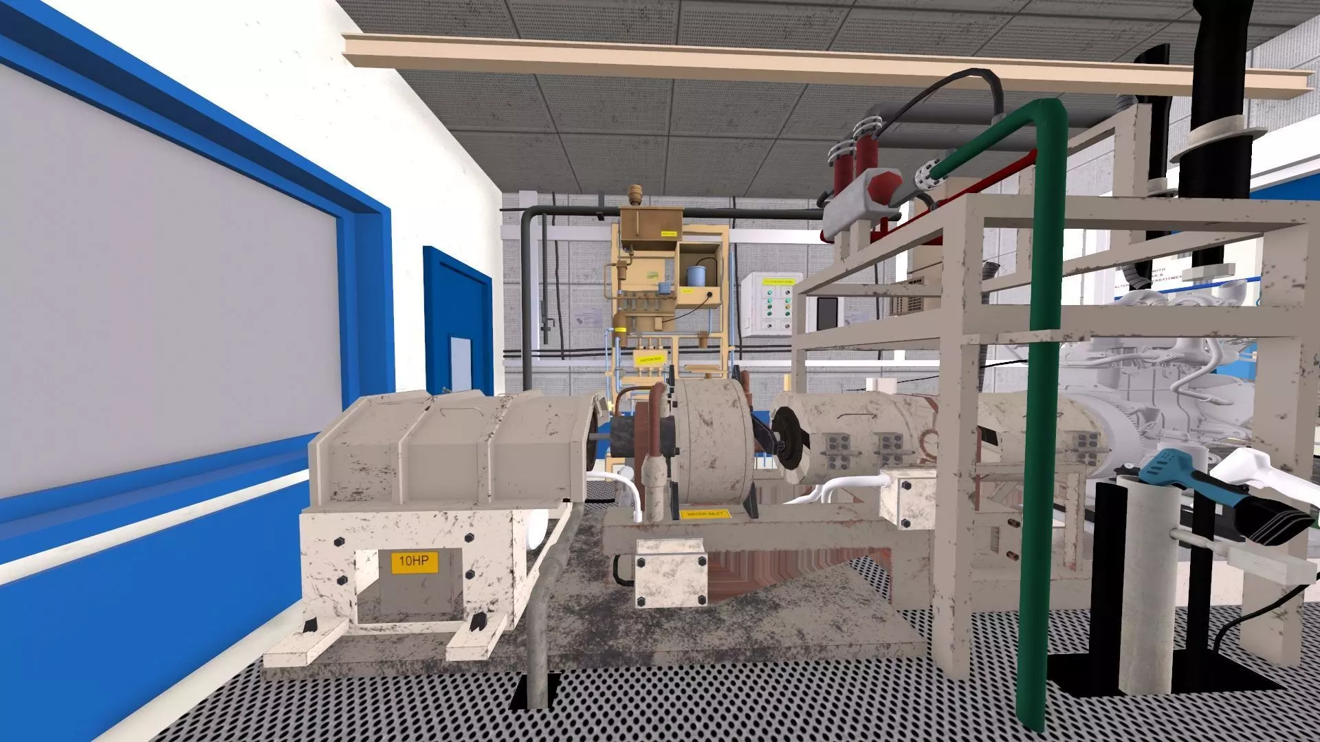 Engine Warehouse Low-poly 3D model_23