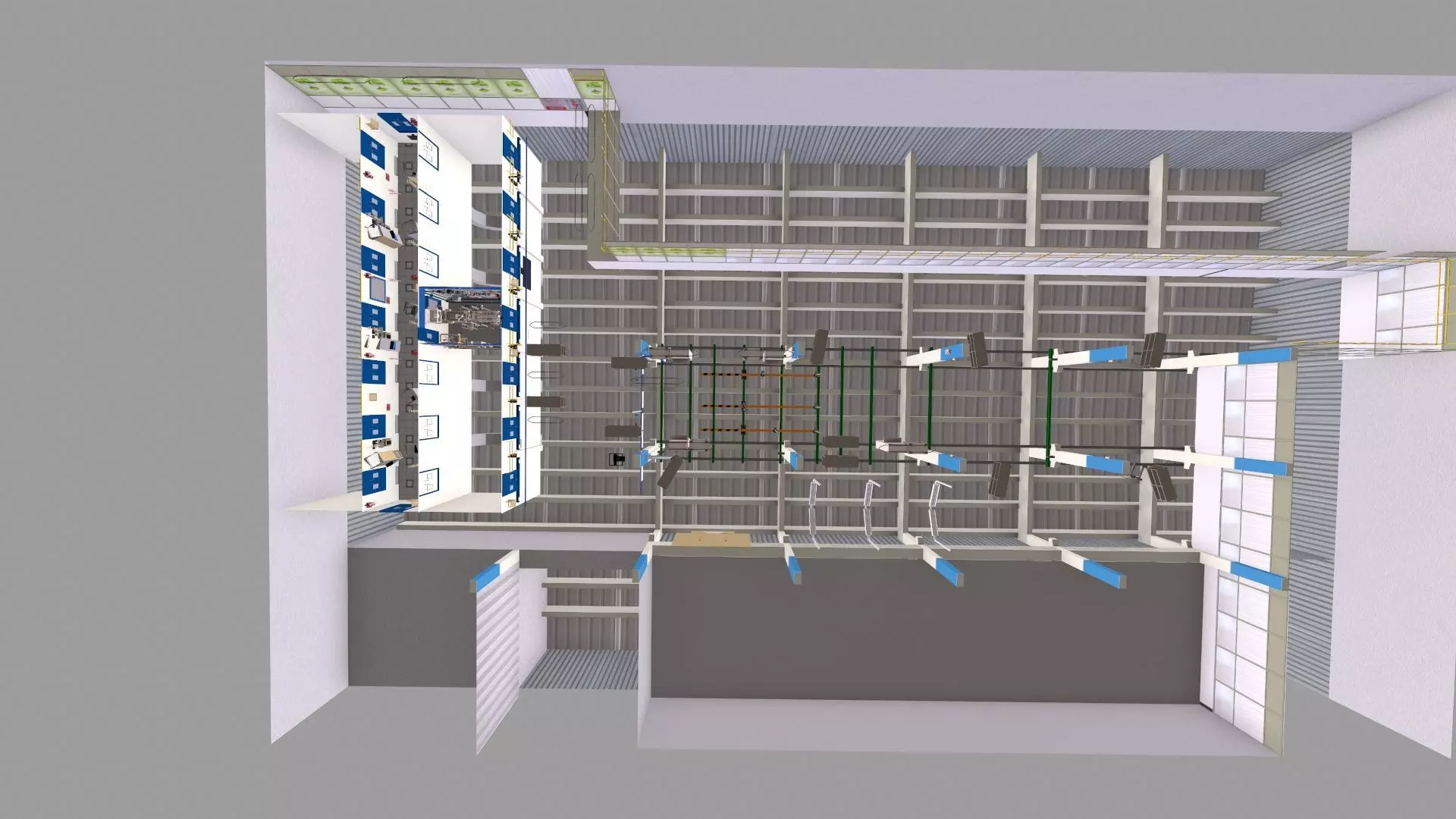 Engine Warehouse Low-poly 3D model_18