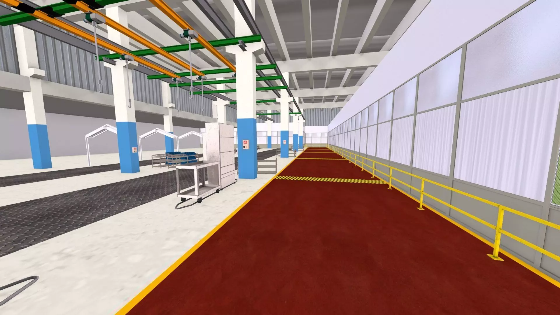 Engine Warehouse Low-poly 3D model_9