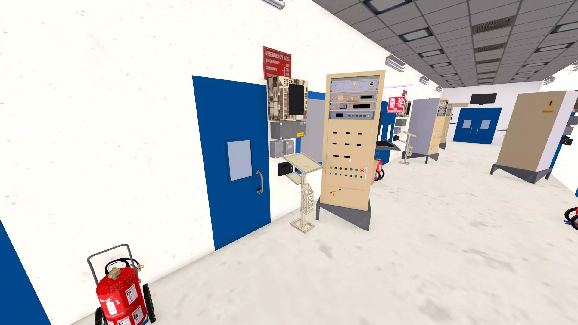 Engine Warehouse Low-poly 3D model_15