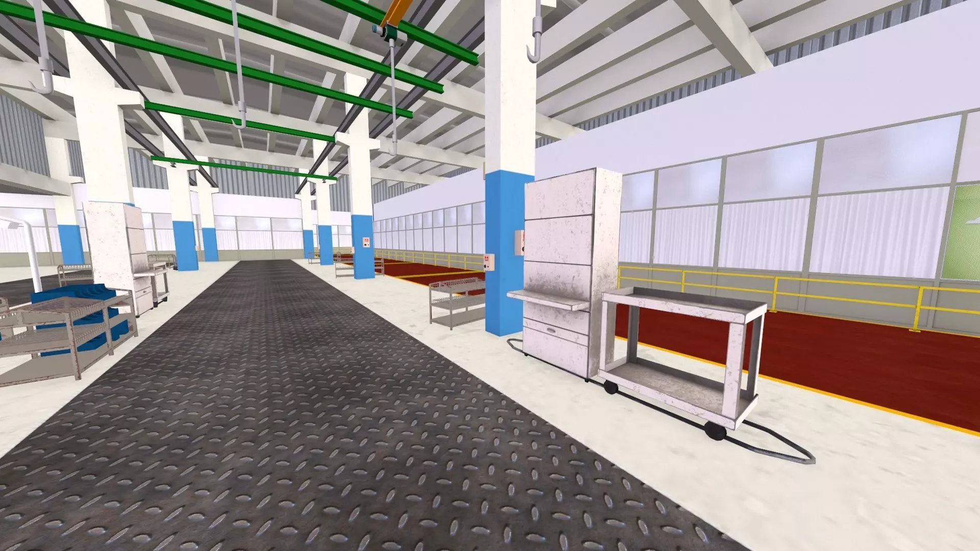 Engine Warehouse Low-poly 3D model_11