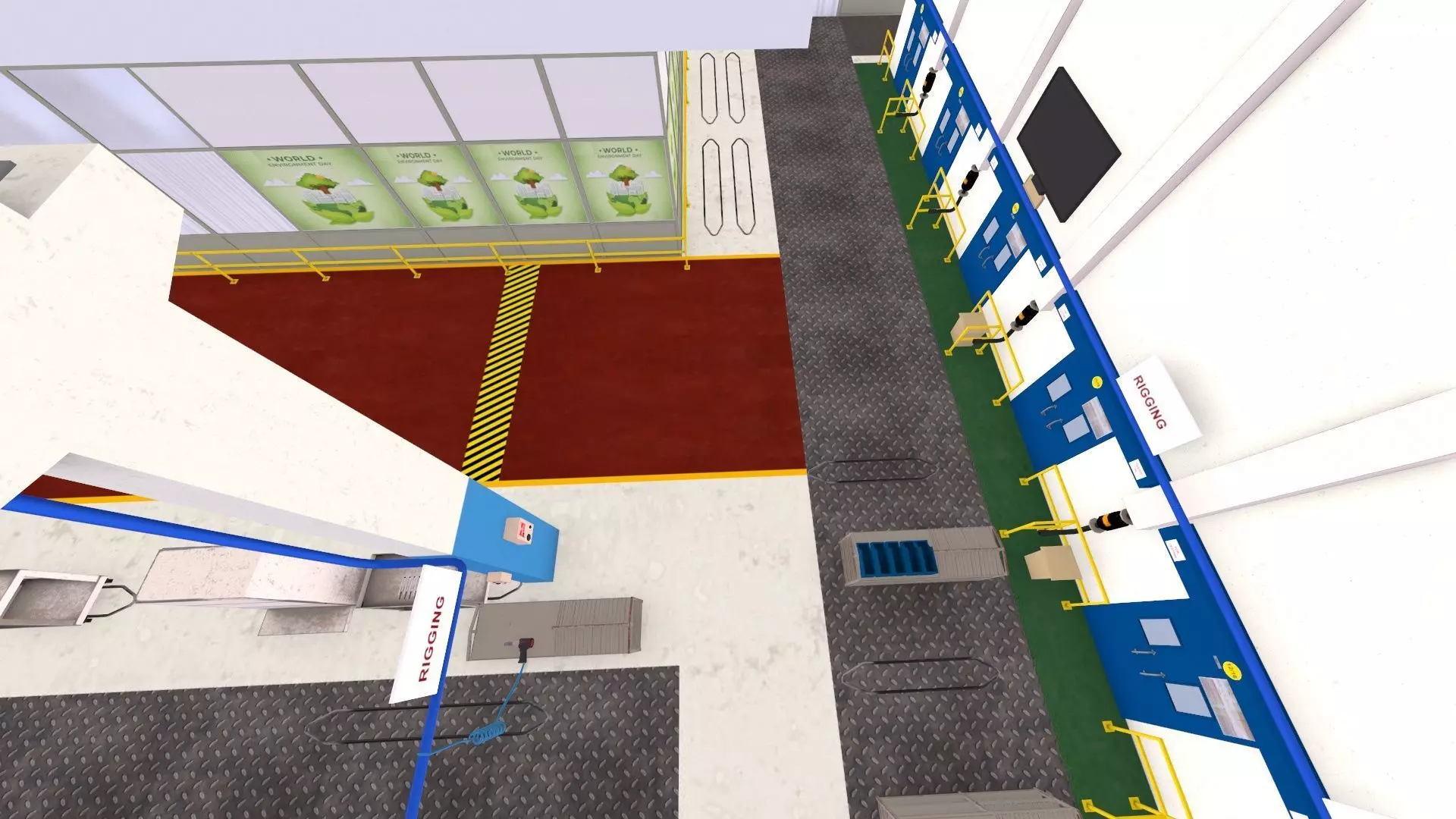 Engine Warehouse Low-poly 3D model_14