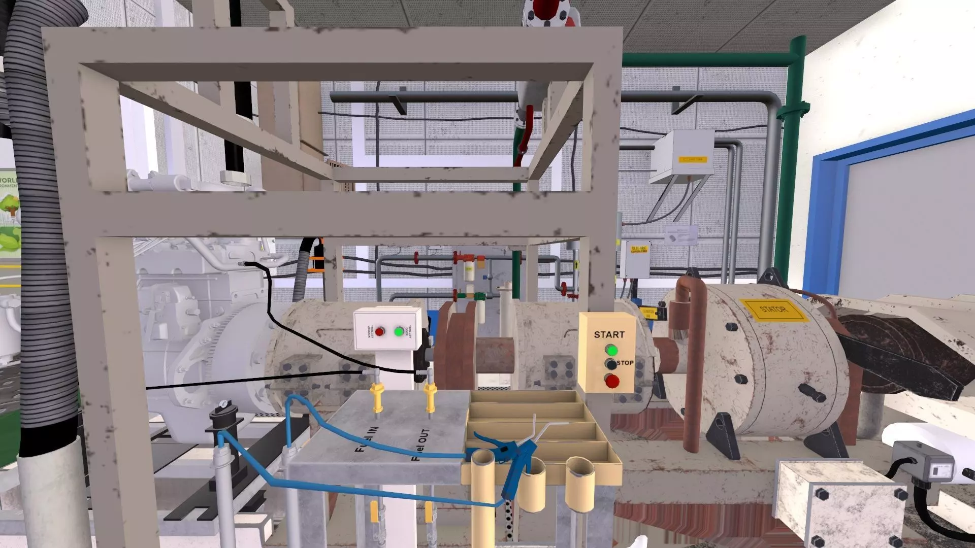 Engine Warehouse Low-poly 3D model_24