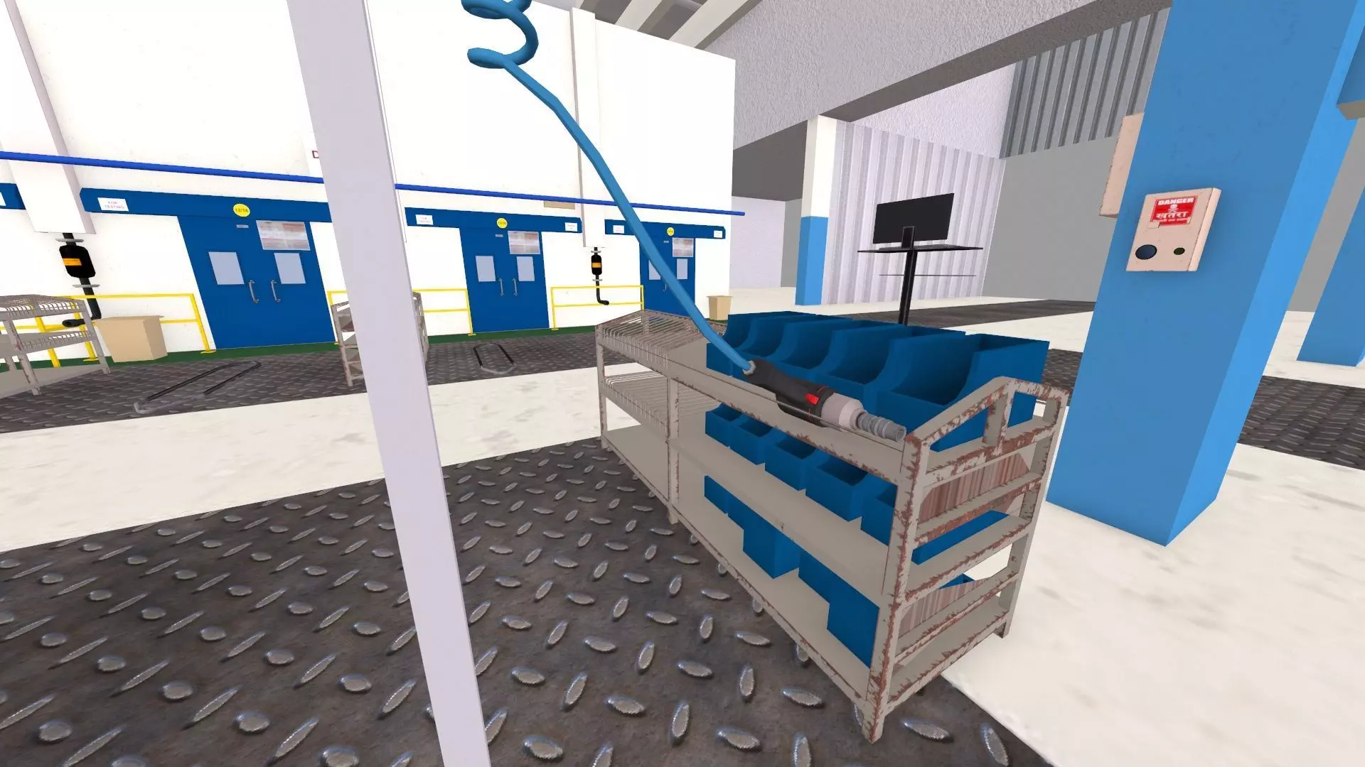 Engine Warehouse Low-poly 3D model_6