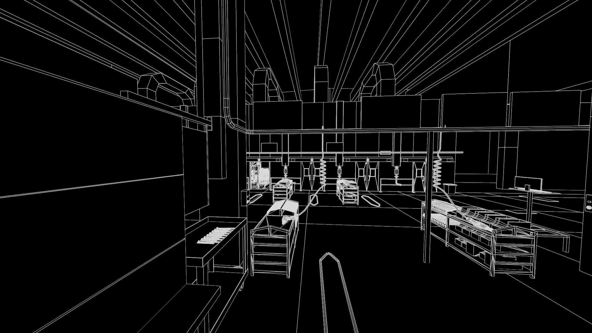 Engine Warehouse Low-poly 3D model_25