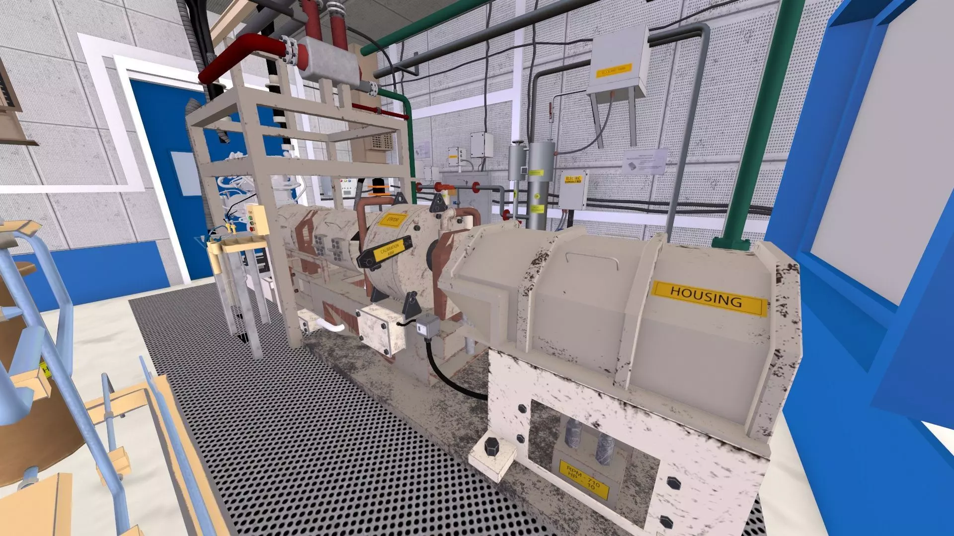 Engine Warehouse Low-poly 3D model_20