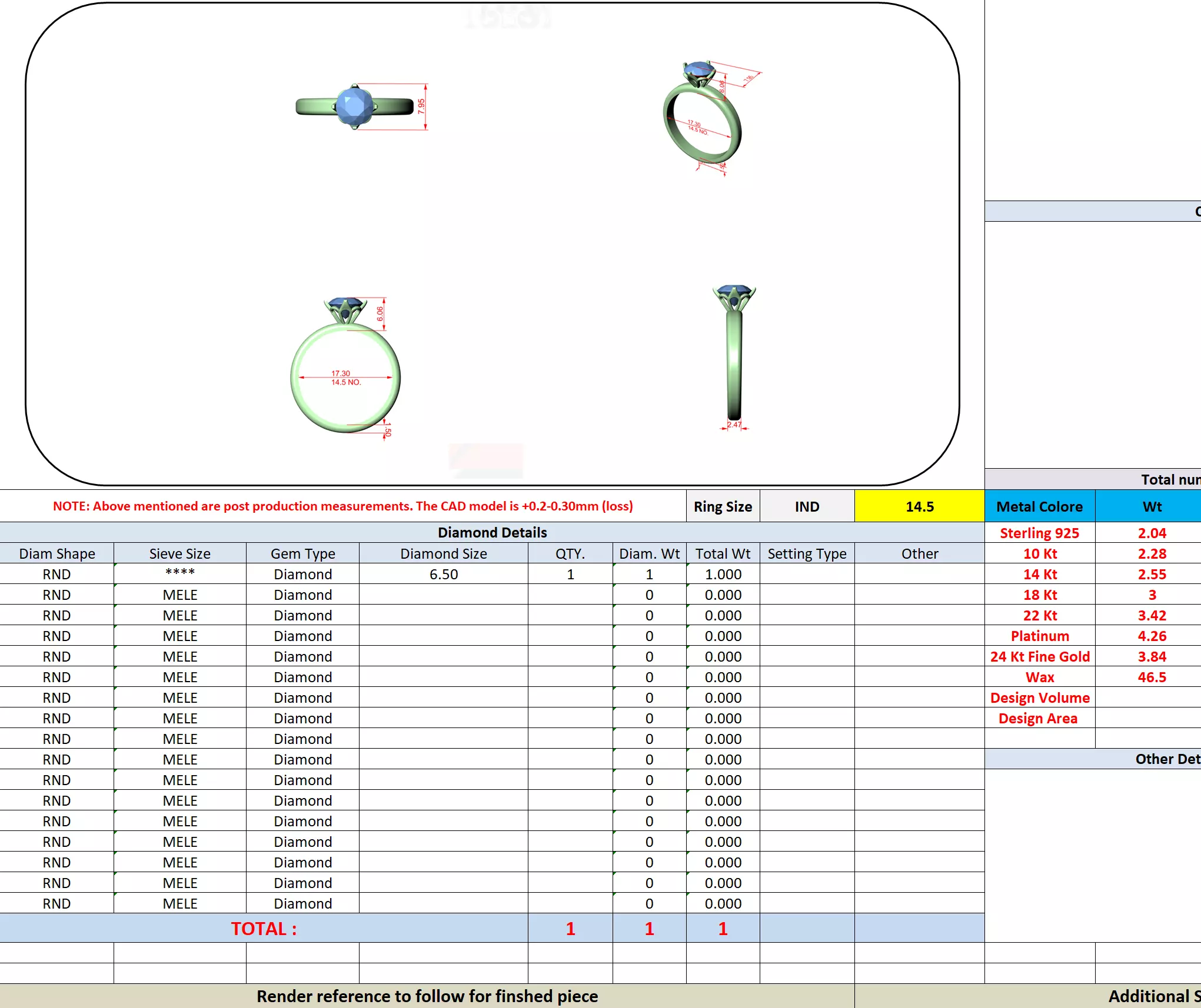 Solitaire Round Cut Diamond Engagement Ring 3DM STL Video 3D print model_13