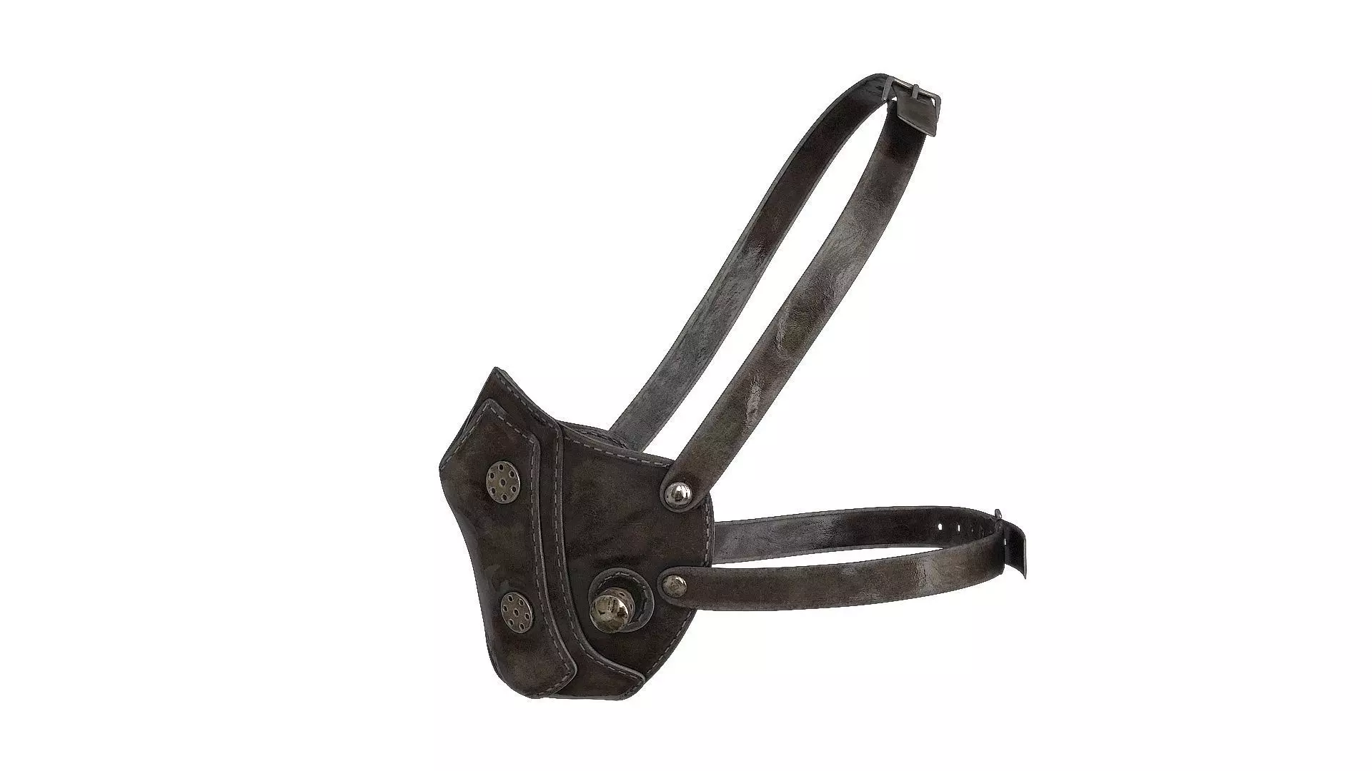 Postapocaliptico Face Mask Low-poly 3D model_13