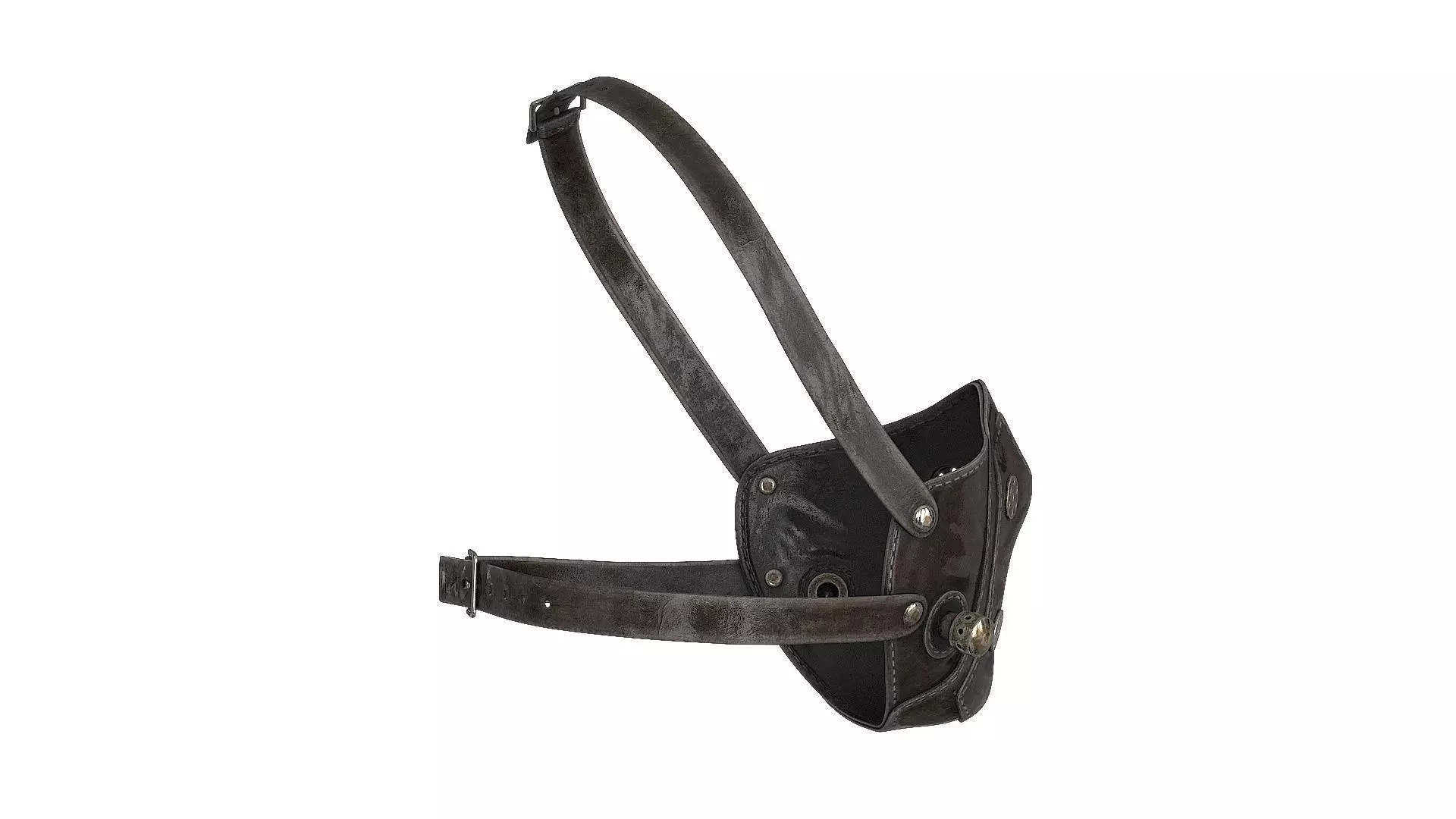 Postapocaliptico Face Mask Low-poly 3D model_9