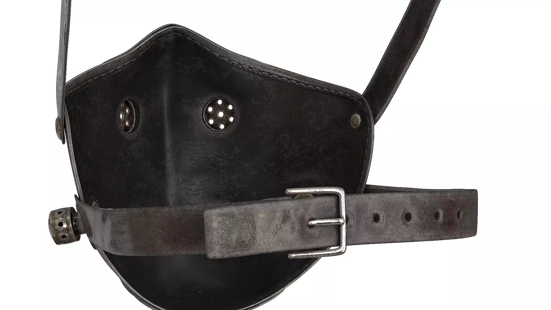 Postapocaliptico Face Mask Low-poly 3D model_5