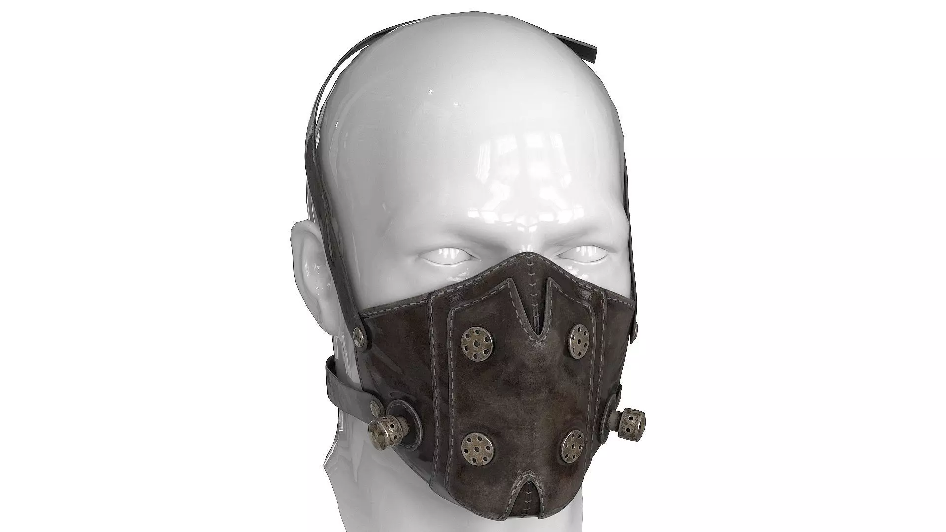 Postapocaliptico Face Mask Low-poly 3D model_0
