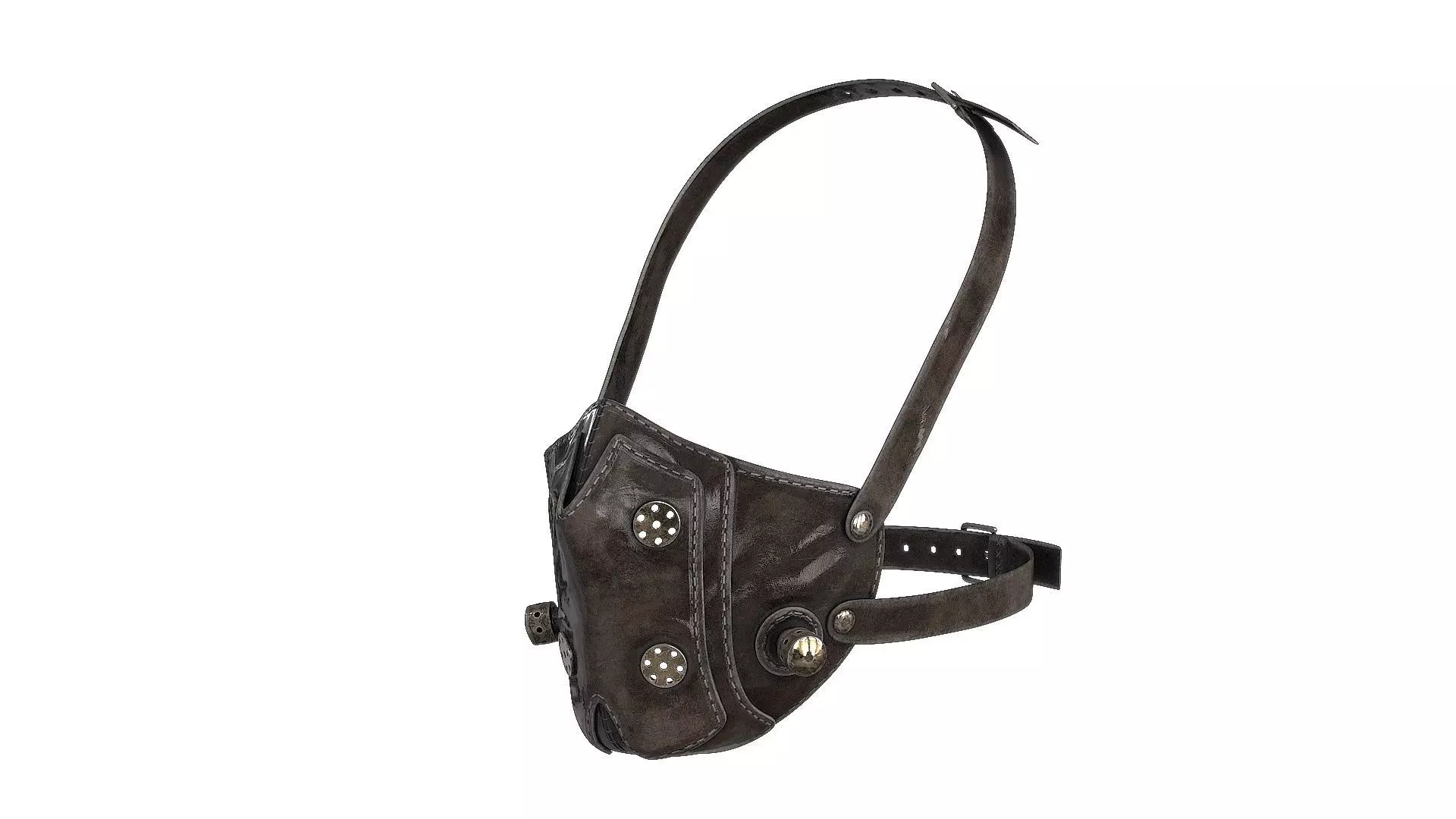 Postapocaliptico Face Mask Low-poly 3D model_14