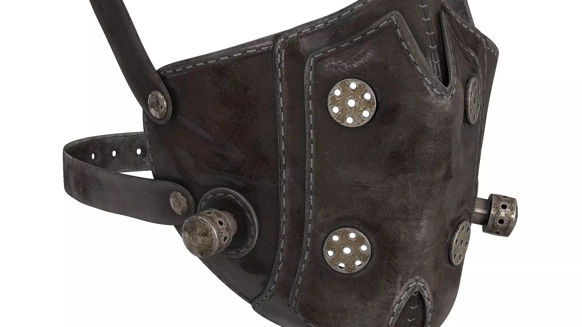 Postapocaliptico Face Mask Low-poly 3D model_3