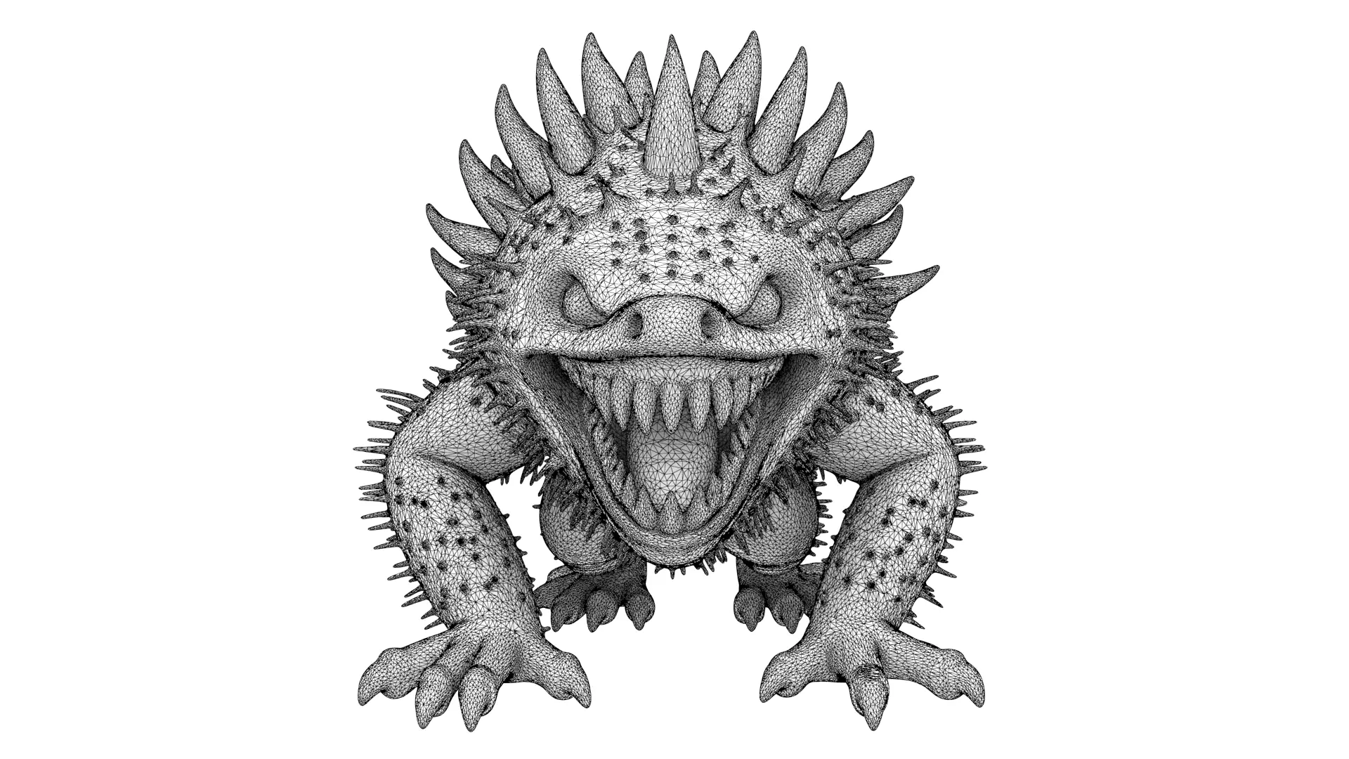 Rambutan predator 3D model_9