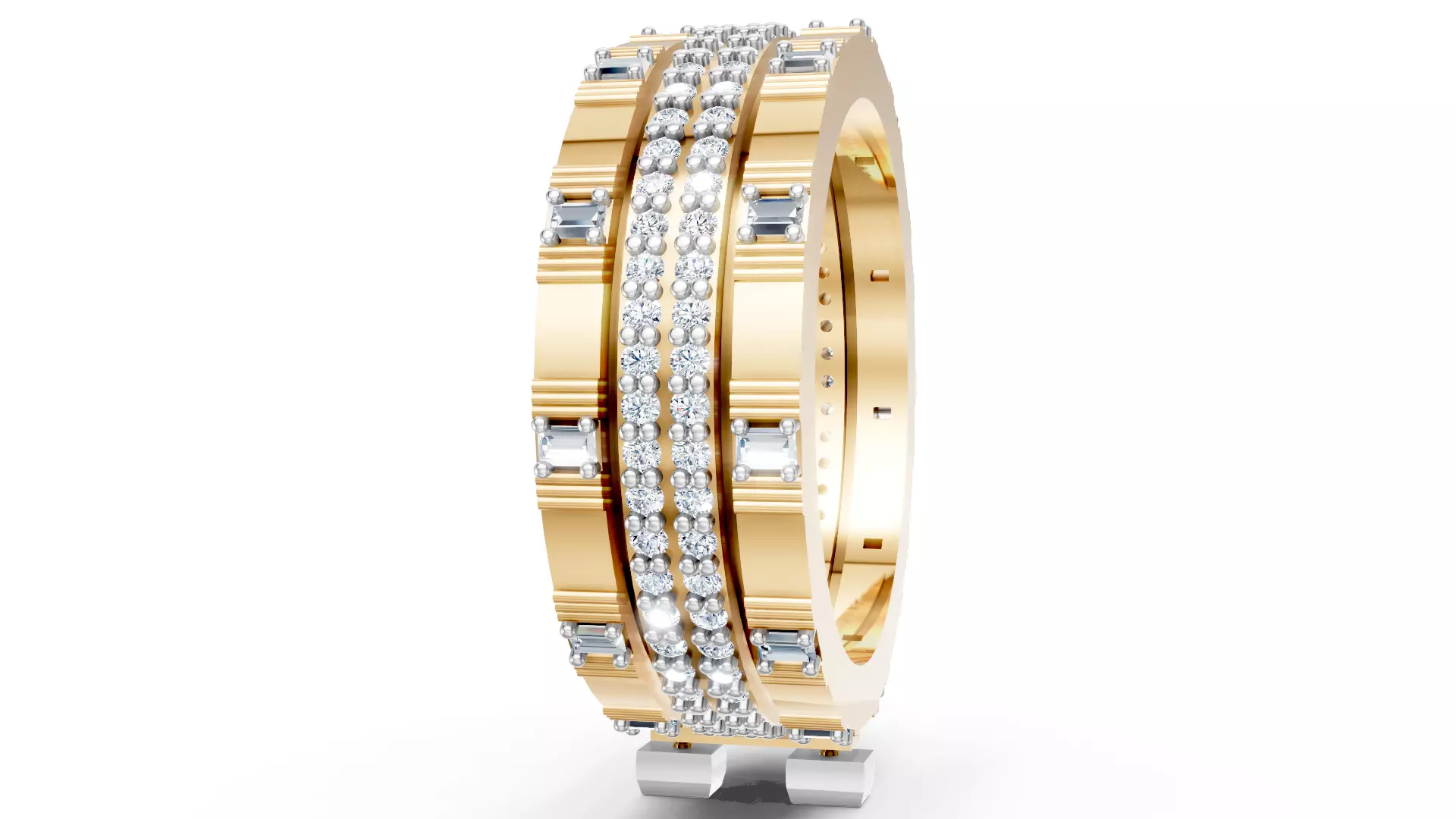 Revolving Centre Shank Ring 3D print model_3