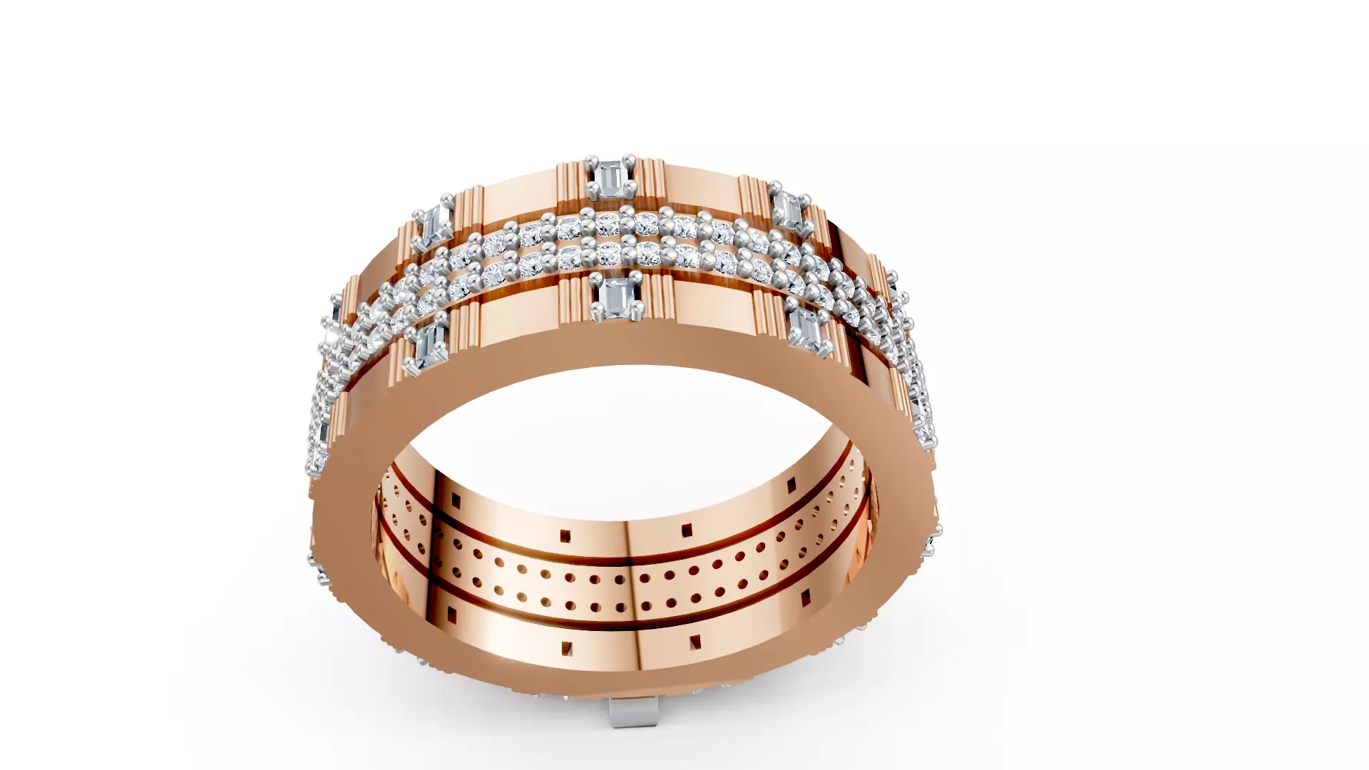 Revolving Centre Shank Ring 3D print model_9