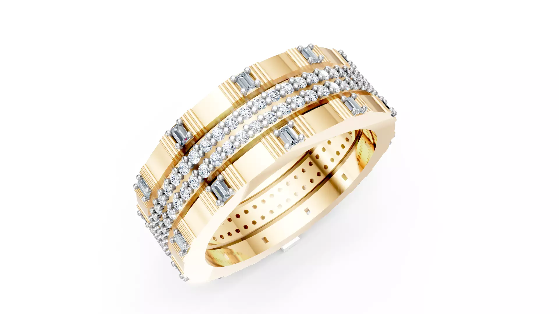 Revolving Centre Shank Ring 3D print model_10