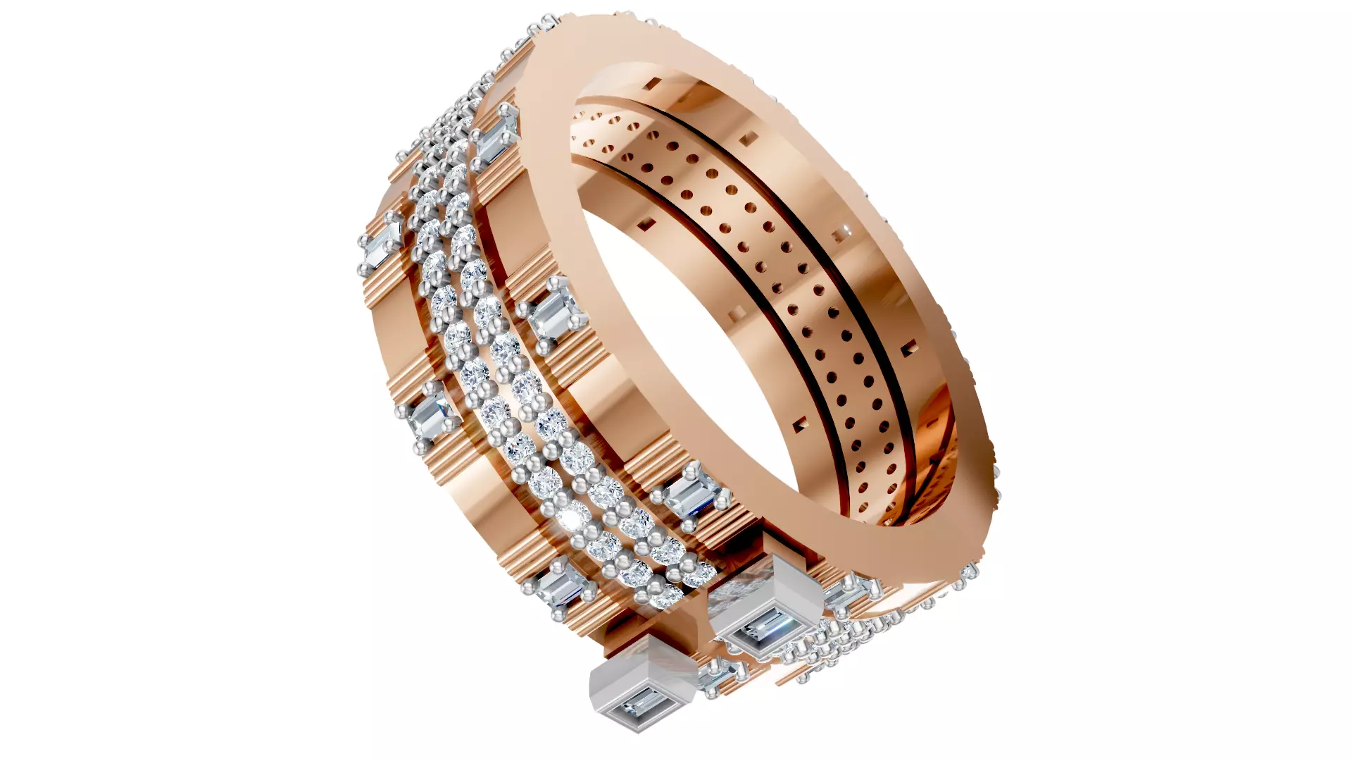 Revolving Centre Shank Ring 3D print model_6