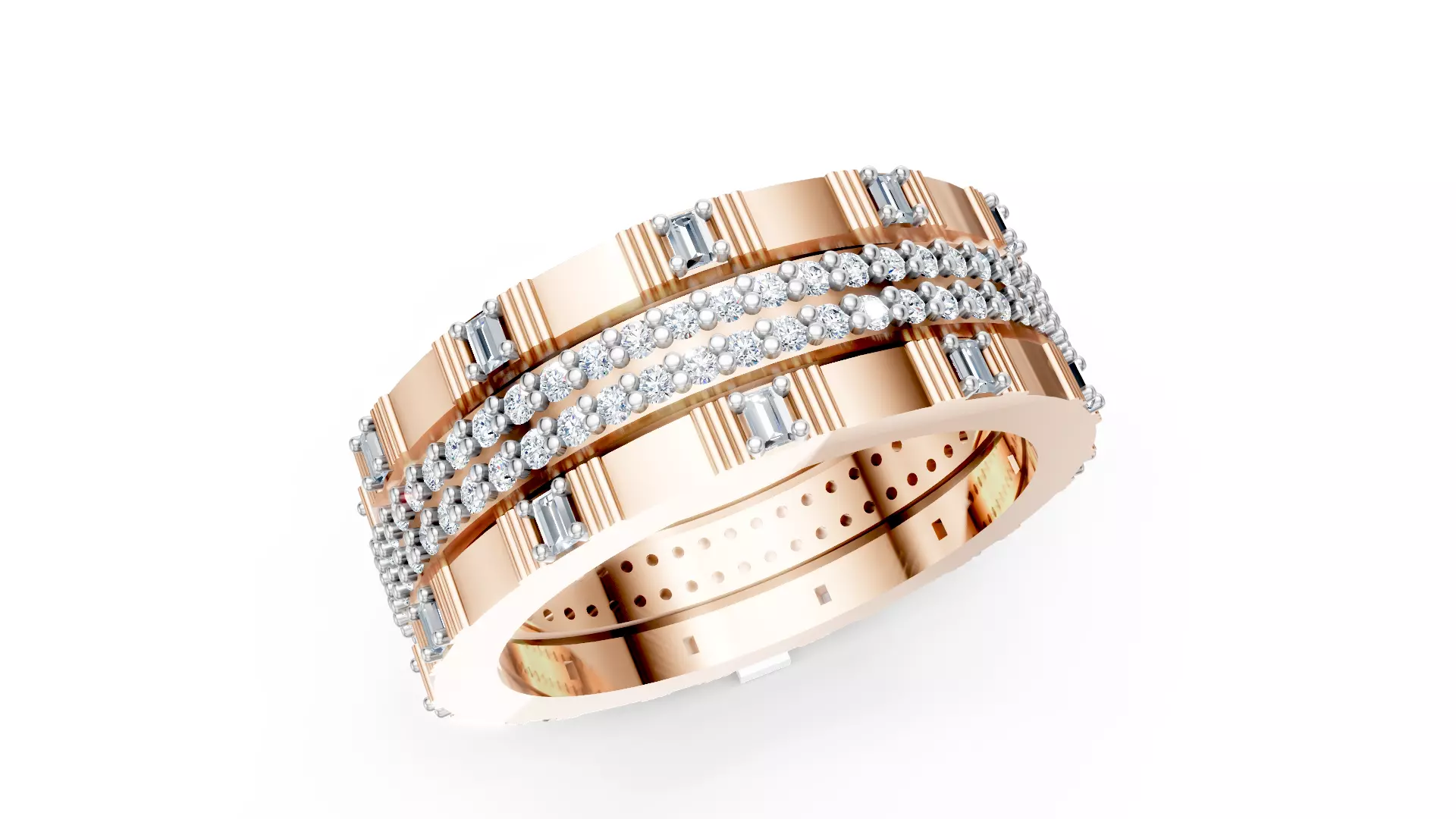 Revolving Centre Shank Ring 3D print model_0