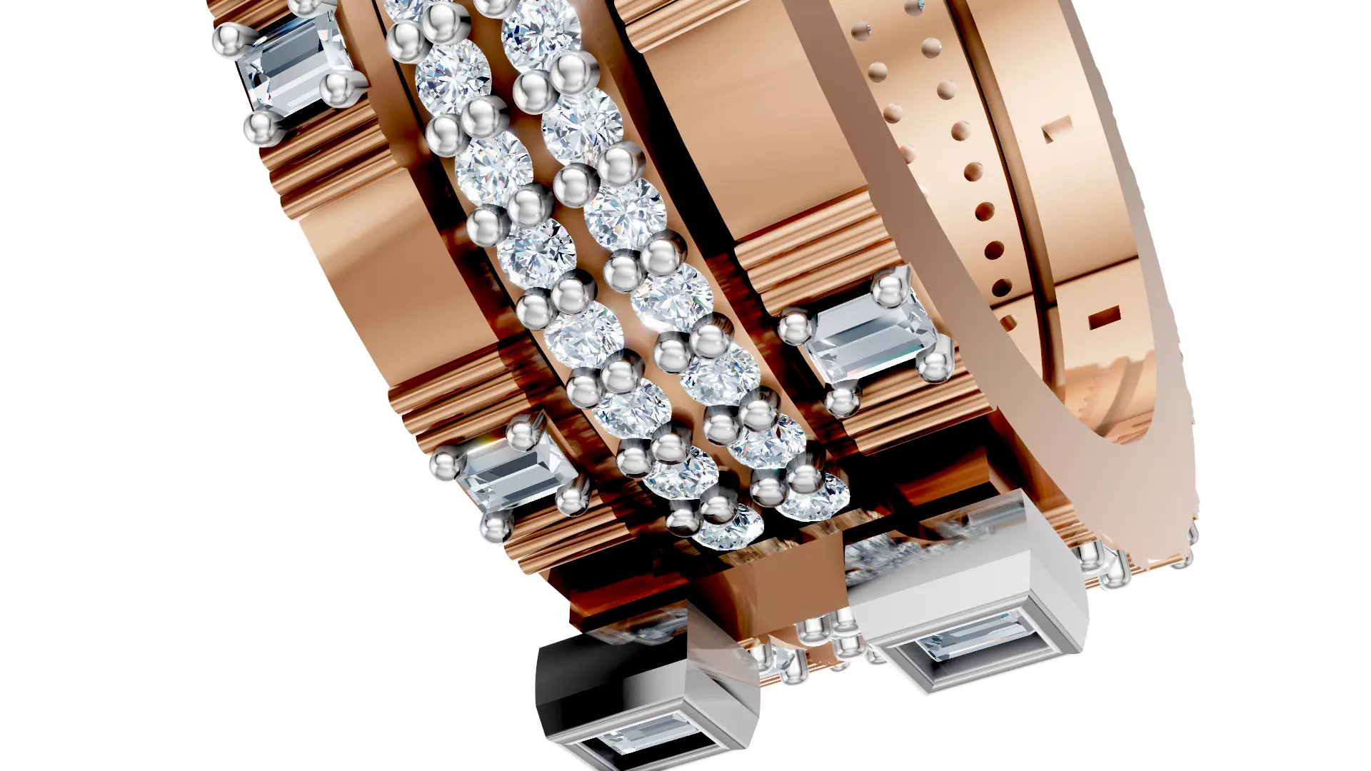 Revolving Centre Shank Ring 3D print model_7