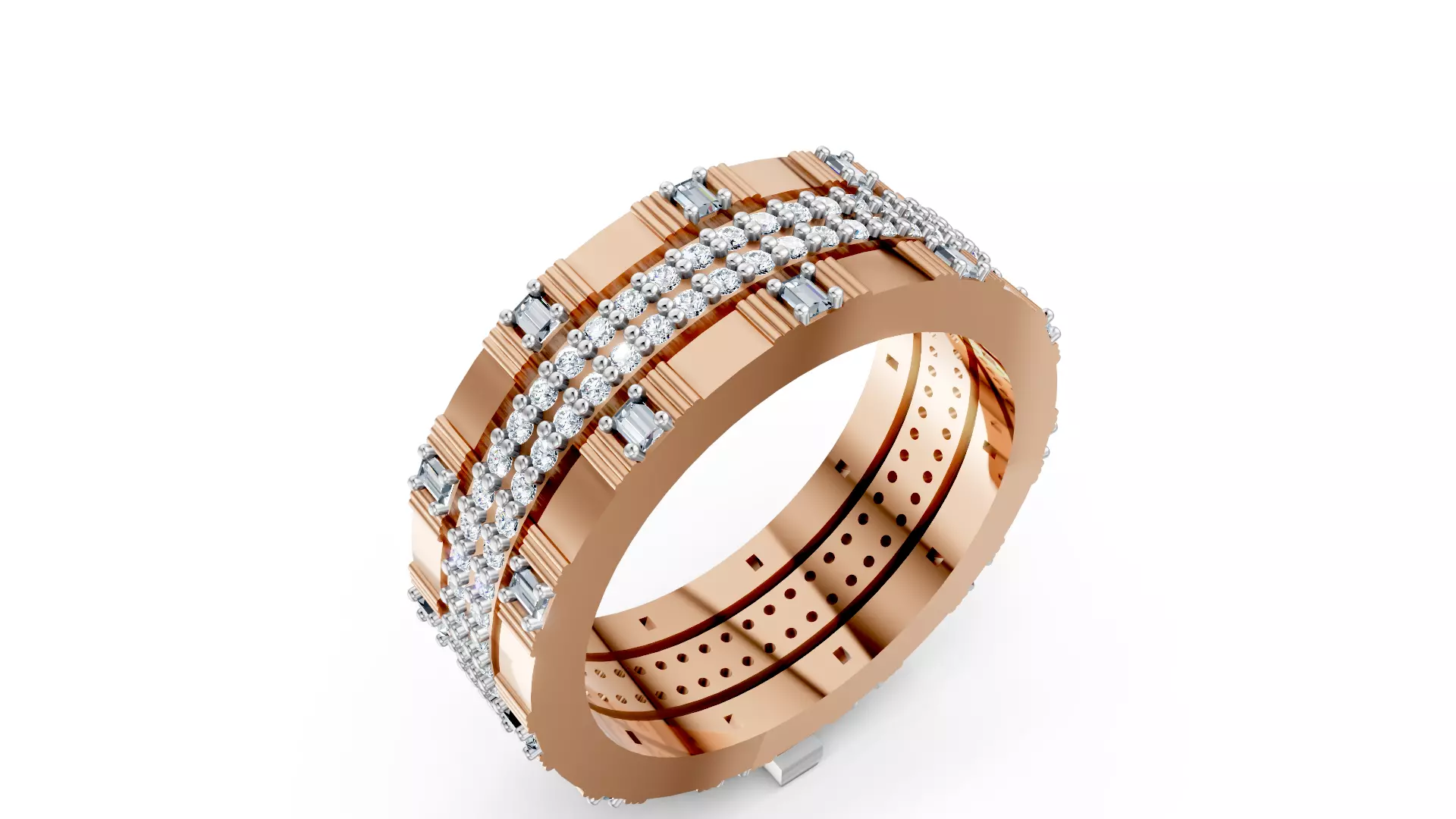 Revolving Centre Shank Ring 3D print model_8