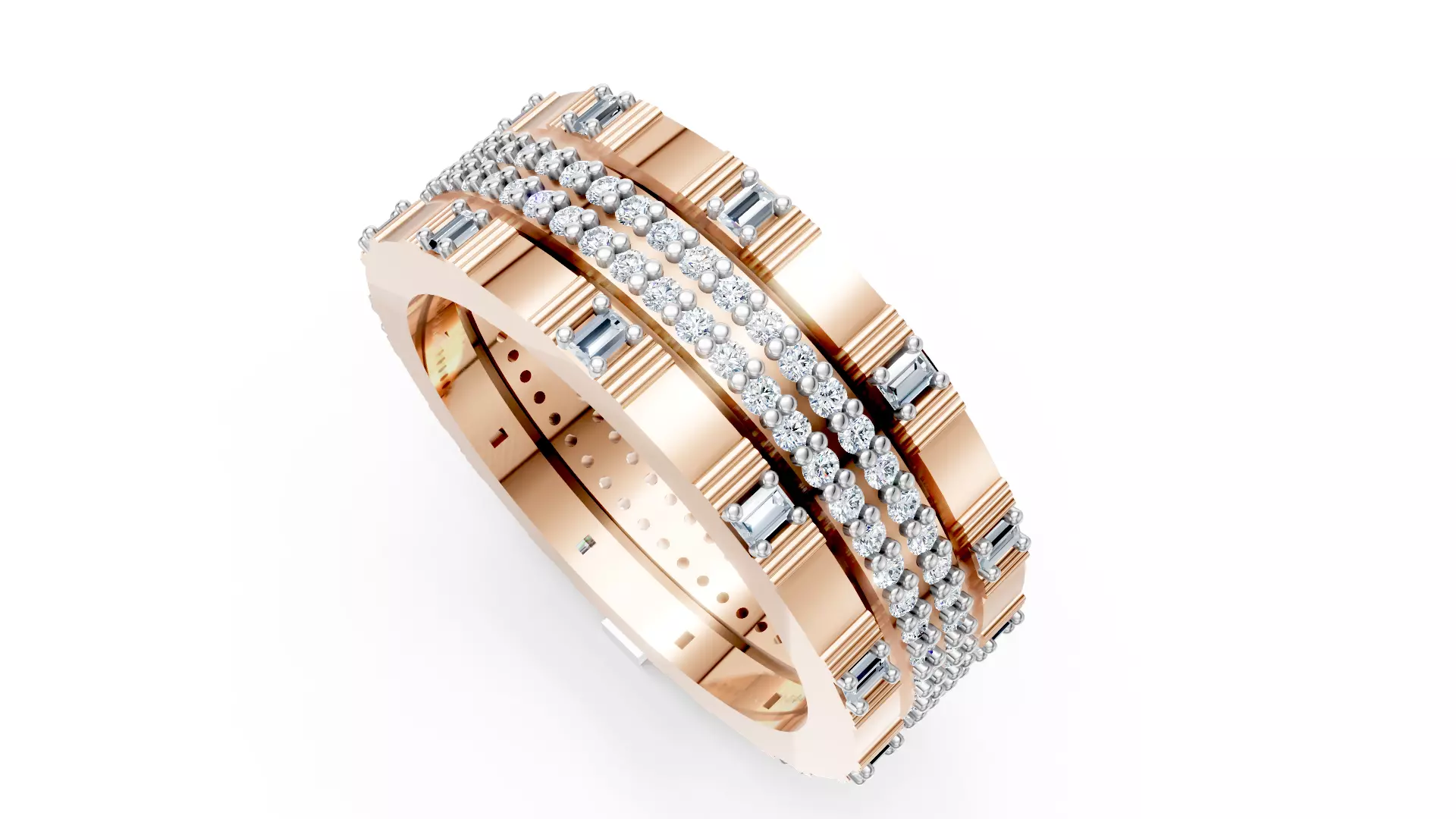 Revolving Centre Shank Ring 3D print model_5