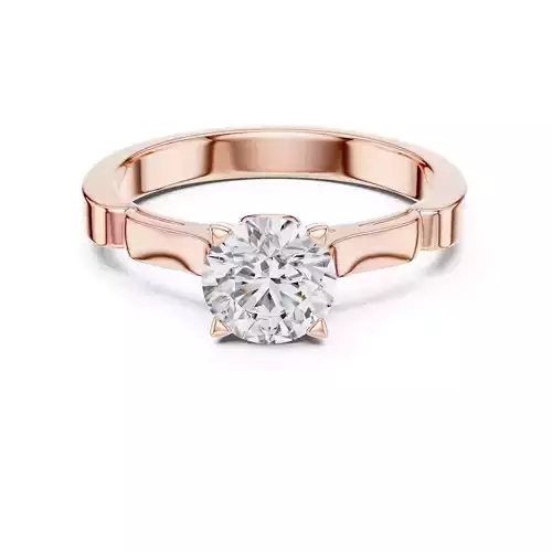 Solitaire Round Diamond Engagement Wedding Ring 3DM STL Video 3D print model