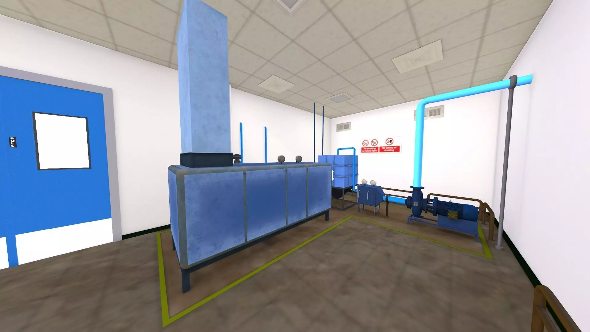 Fluidized Bed Dryer FBD Low-poly 3D model_11