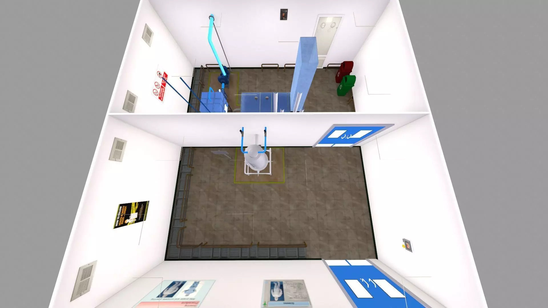 Fluidized Bed Dryer FBD Low-poly 3D model_9