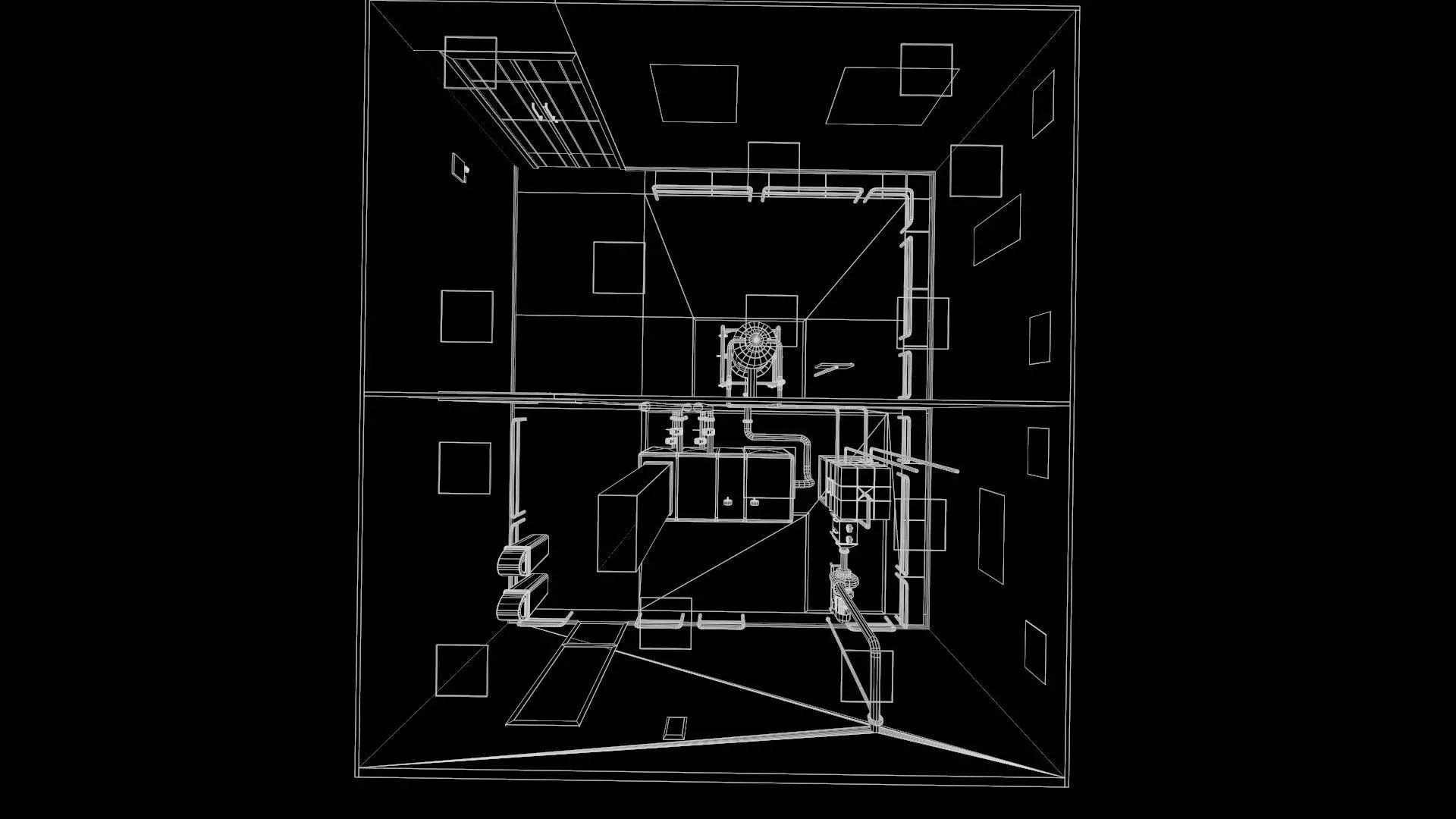 Fluidized Bed Dryer FBD Low-poly 3D model_13
