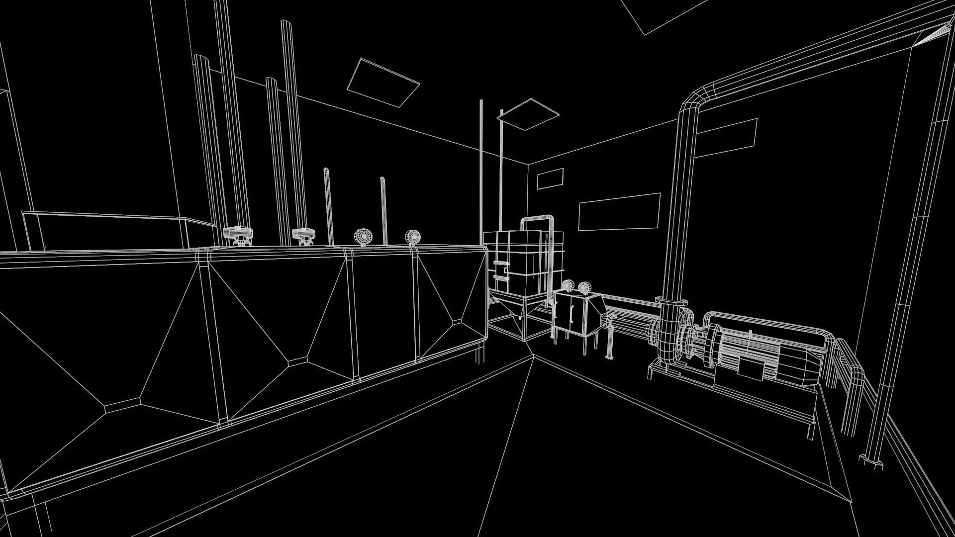 Fluidized Bed Dryer FBD Low-poly 3D model_16
