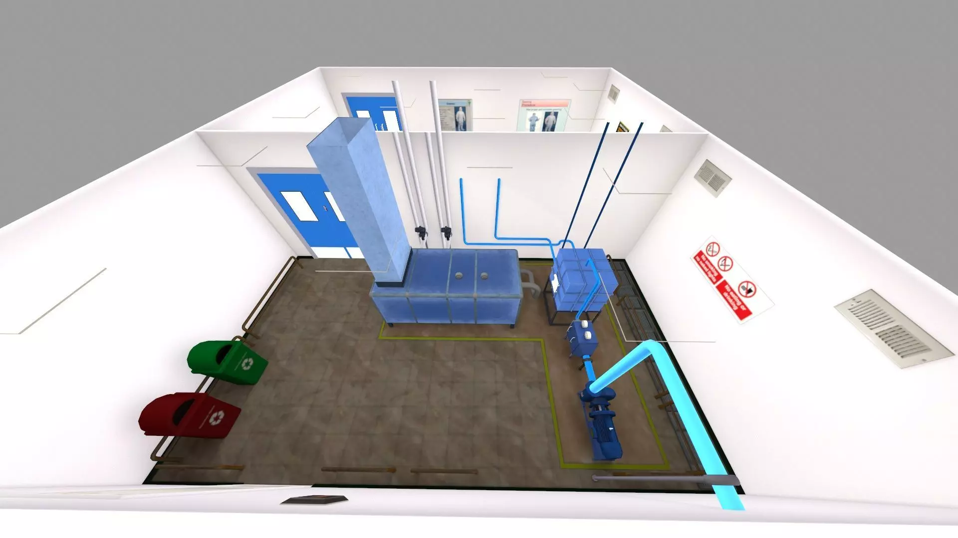 Fluidized Bed Dryer FBD Low-poly 3D model_10