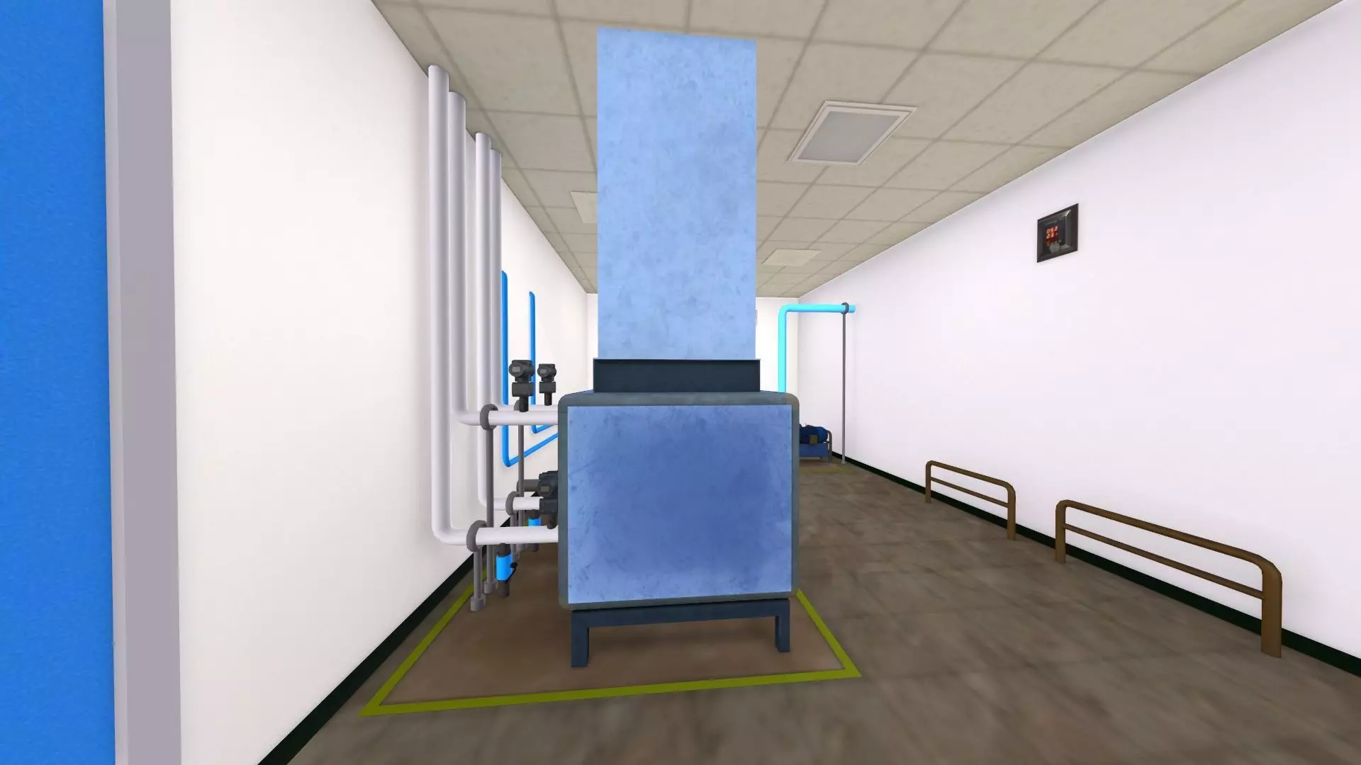 Fluidized Bed Dryer FBD Low-poly 3D model_2