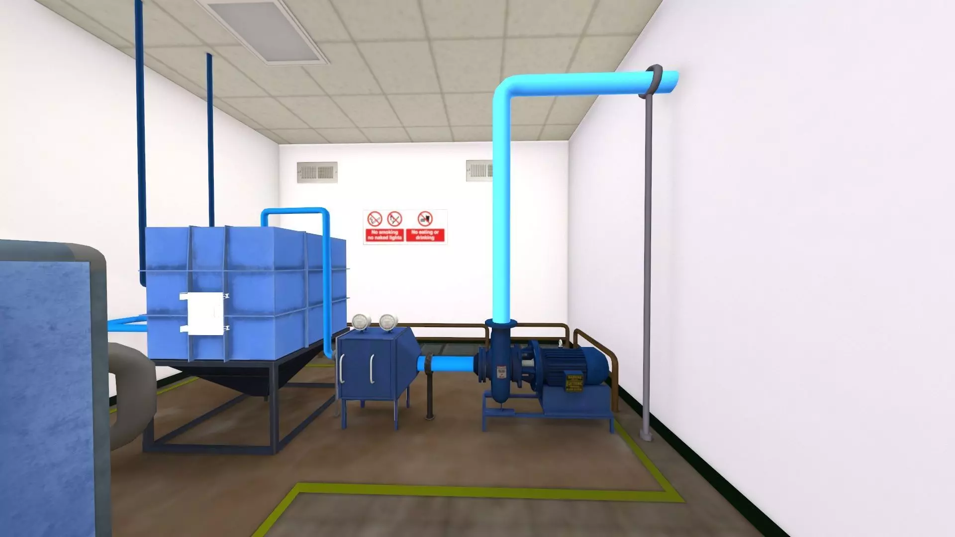 Fluidized Bed Dryer FBD Low-poly 3D model_0