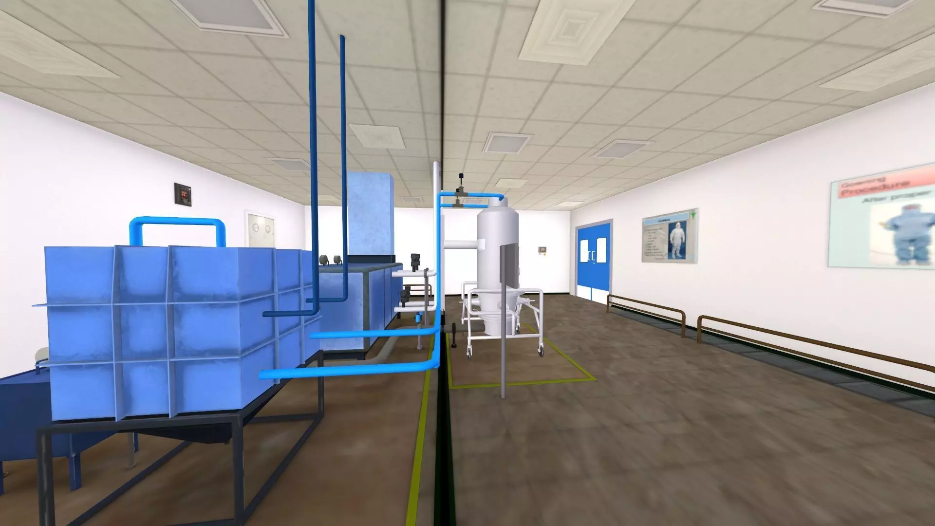 Fluidized Bed Dryer FBD Low-poly 3D model_4